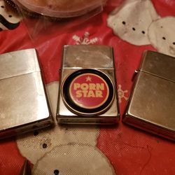 3 Zippo And Gun Powder Flask Collectible