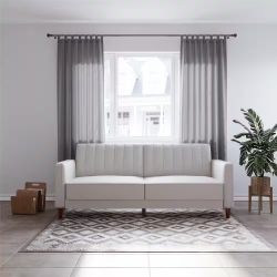White Futon Leather Couch