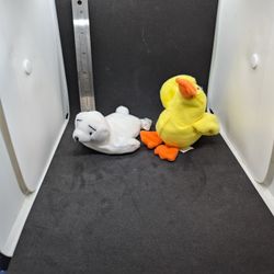 McDonalds Ty Teenie Beanie Babies Quacks & Seamore Duck Seal Retired Lot Of 2