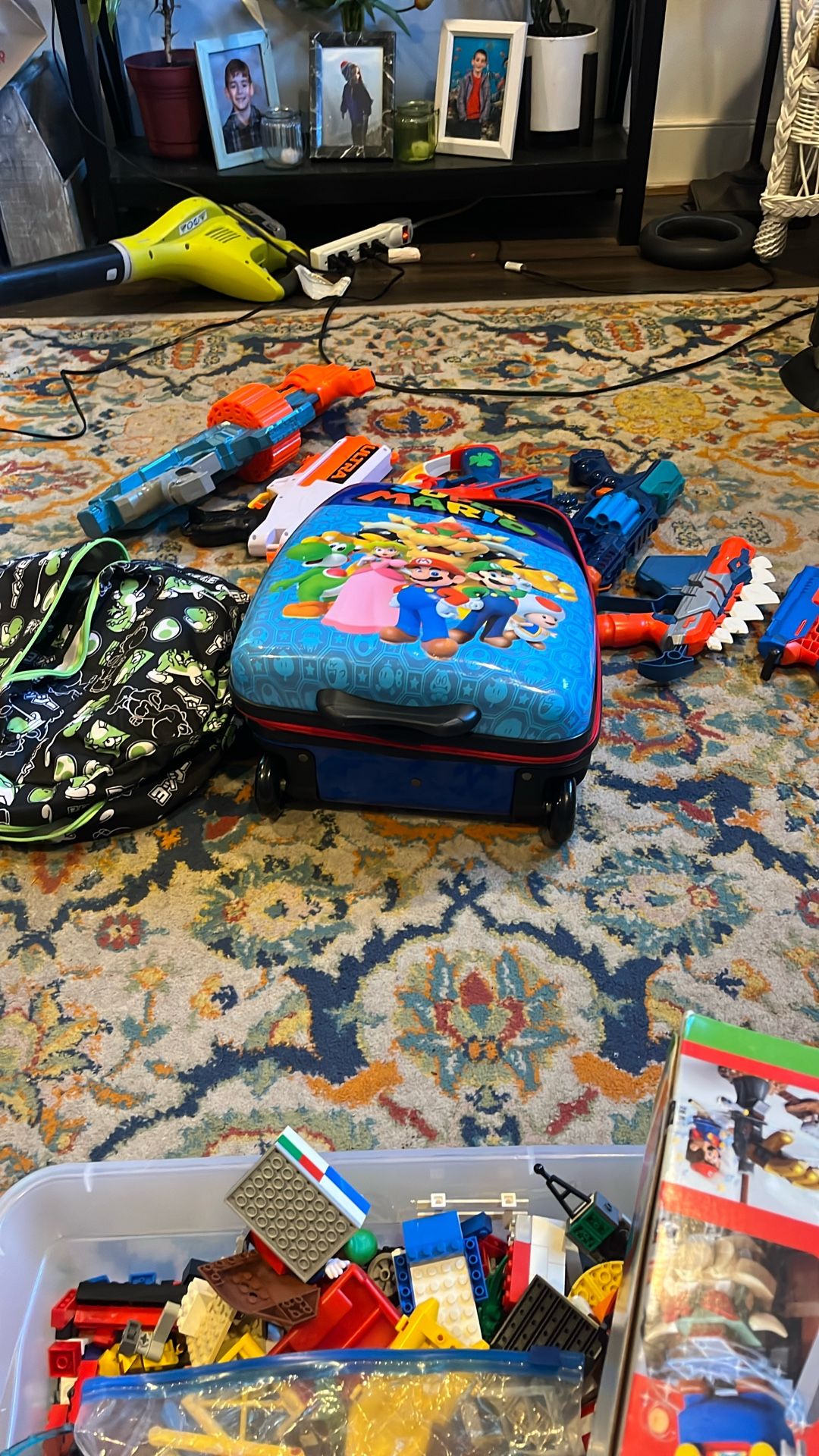 Nerf Guns A Suit Case And A Backpack