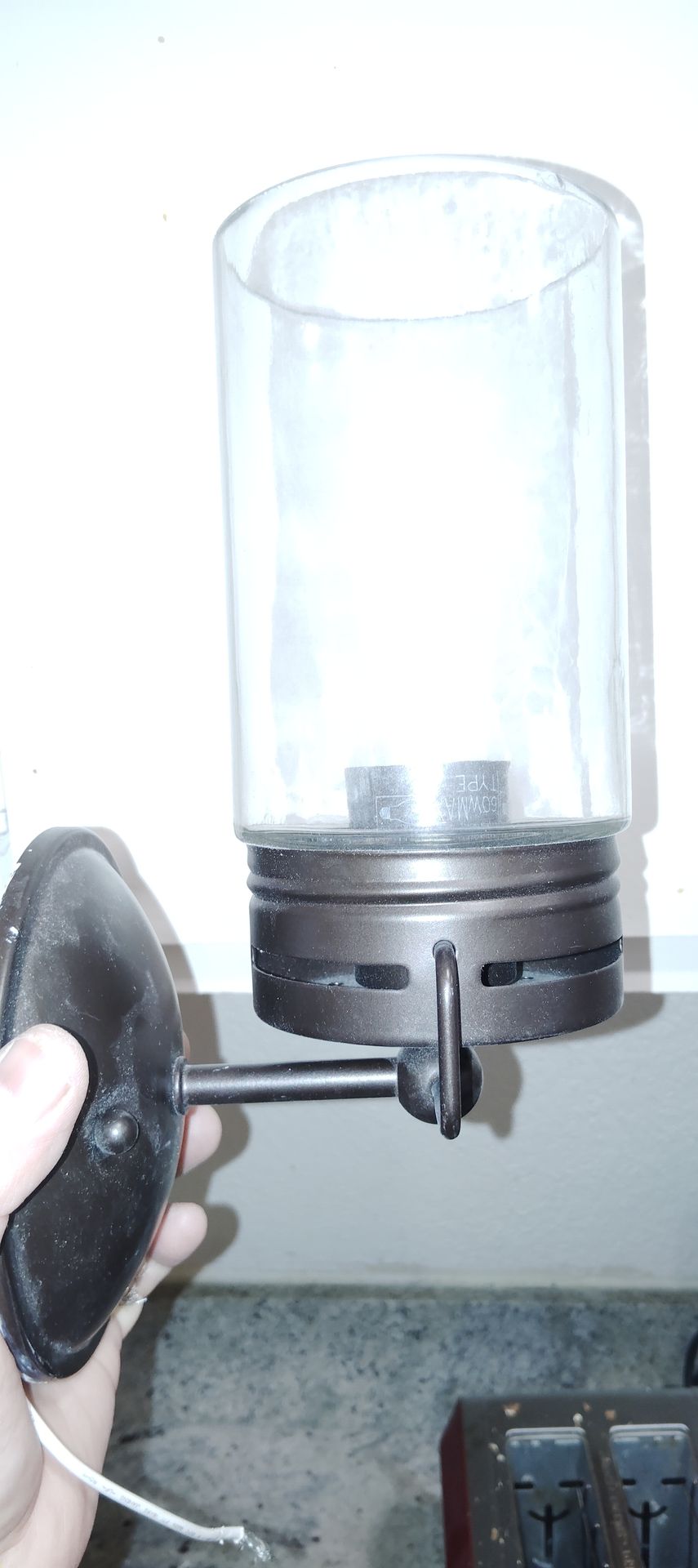 Vanity lights (or mirror lights) for grooming, and ambient/ceiling lights for restroom or hallway