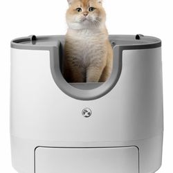 Automatic Self-Cleaning Large Cat Litter Box for Multi-Cat Homes, Open-Top Design, Safety Sensors & Hands-Free Scooping System, for 3+ Cats