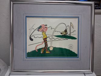 Pink Panther Golf Framed Animation Sericel 1992