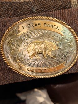 Silver belt buckle