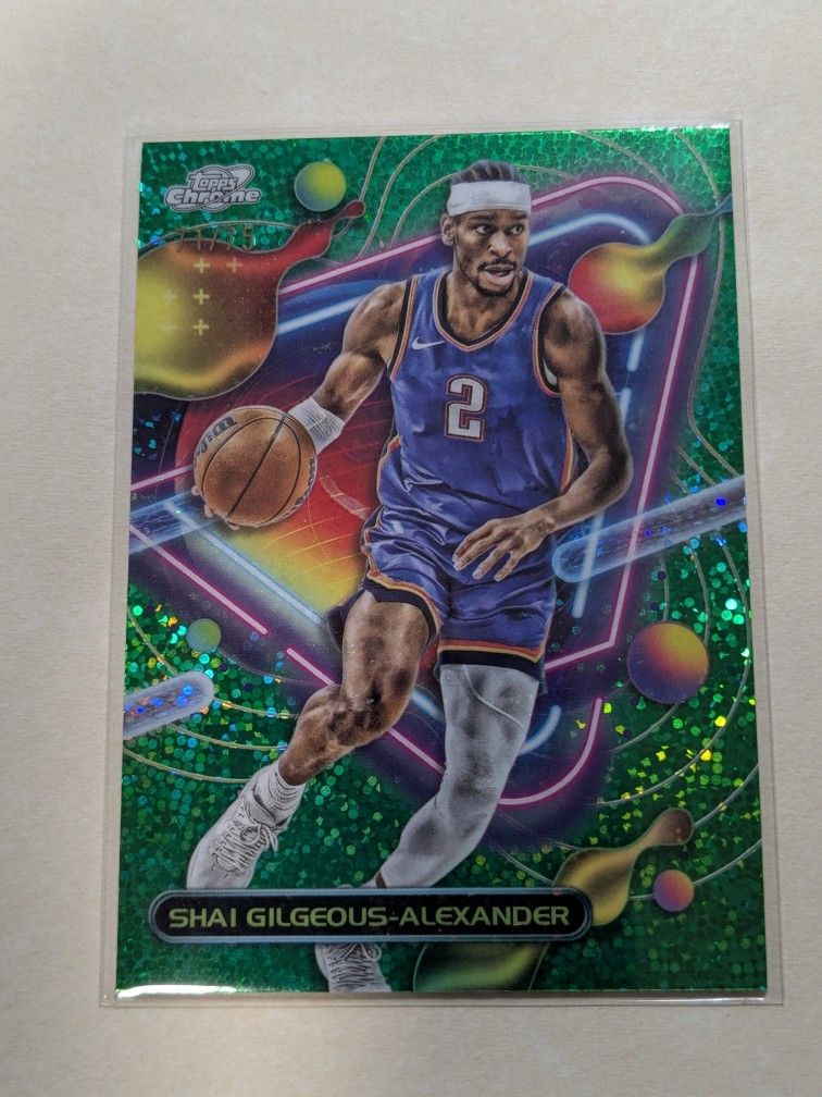 2024 Shae Shai Gilgeous-Alexander Green Sparkle Cosmic Chrome Limited Number