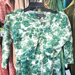 NWT Trashy Diva Green White Floral Bolero Crop Jacket and Skirt Size XS