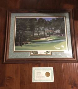 Elizabeth Peper The Dream Course Augusta Hole 12 Framed Golf Art Print COA