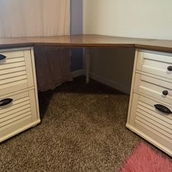 Pottery Barn Wood Corner Desk