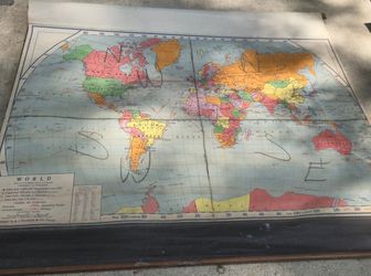 old chalkboard world map