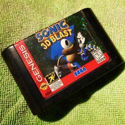 Authentic Sega Genesis Sonic 3D Blast Game Cartridge