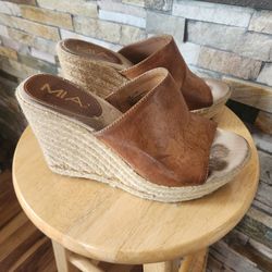 Size 7 1/2 MIA Wedge Clogs Heel Height 4 1/2"