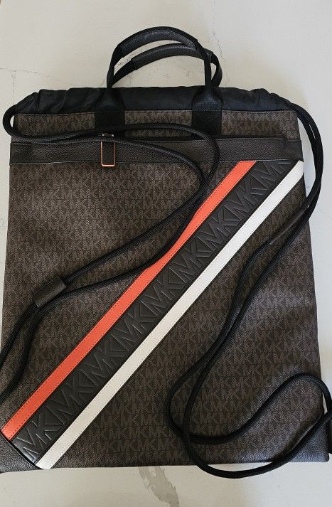 New Michael Kors Draw String Leather Backpack