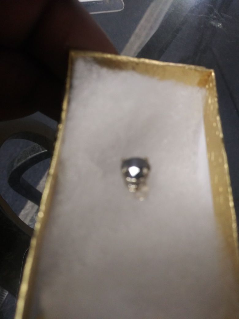 Black Diamond stud earring