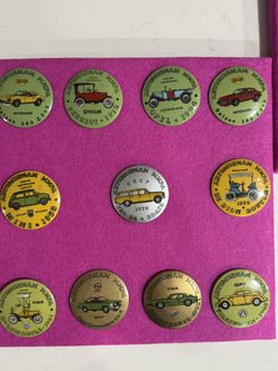 Antique Vintage USSR Pinback Button Badges World Car Plastic Auto Legends Word