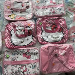 Hello Kitty Lunch Bags / Prices Are On Bags In Photo 