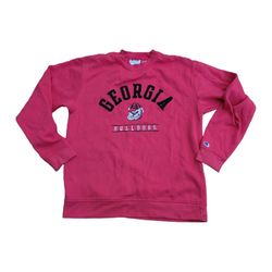 Georgia Bulldogs Sweater Adult SZ M NCAA Champion Pullover Red 