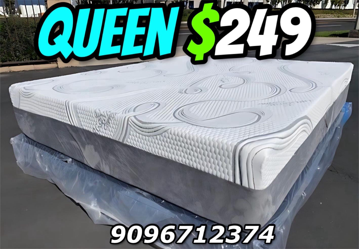 Queen Size Organic Hybrid Cool🧊Gel Memory Foam Mattress 