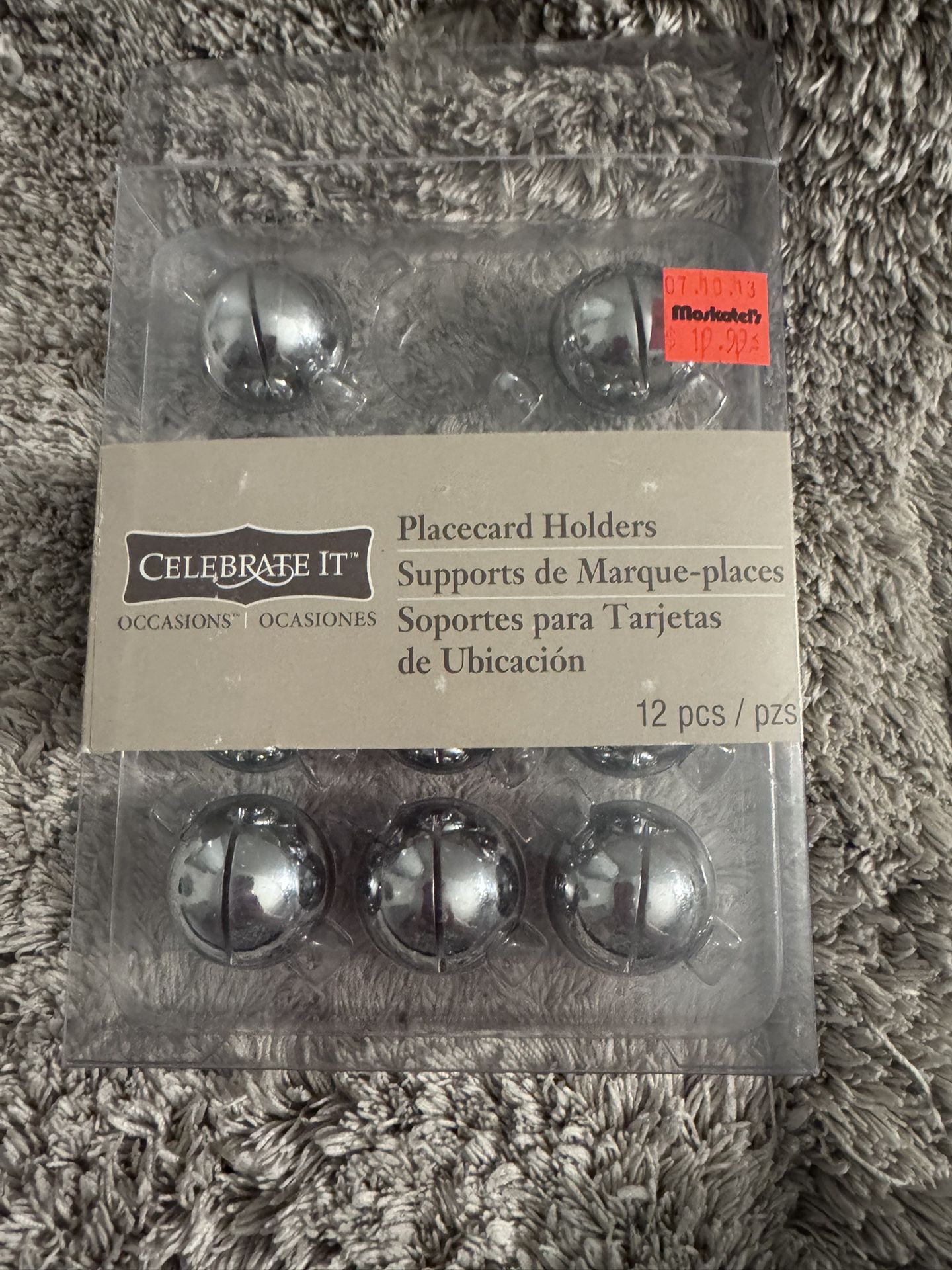 Heavy Silver Placecard Holder