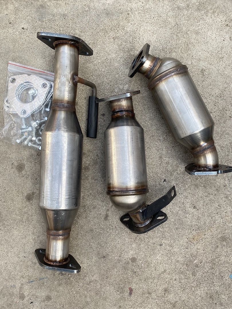 3Pcs Catalytic Converter Exhaust Pipe Kit Compatible with 09-15 Traverse / 07-15 Acadia / 08-15 Enclave / 07-10 Outlook, Front Left, Radiator Side 3.6