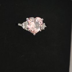 Size 7 Sterling Silver Heart-shaped Ring 