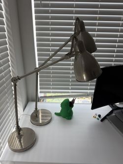 Pair of Adjustable Metal Desk Lamps – Great Condition