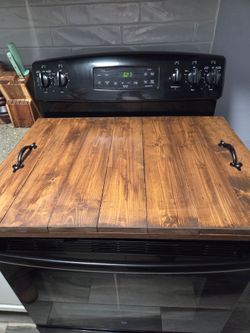Custom stove top cover/serving table