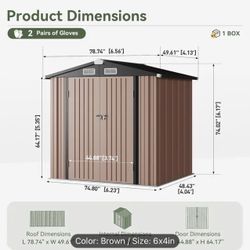 New Metal Shed 6x4