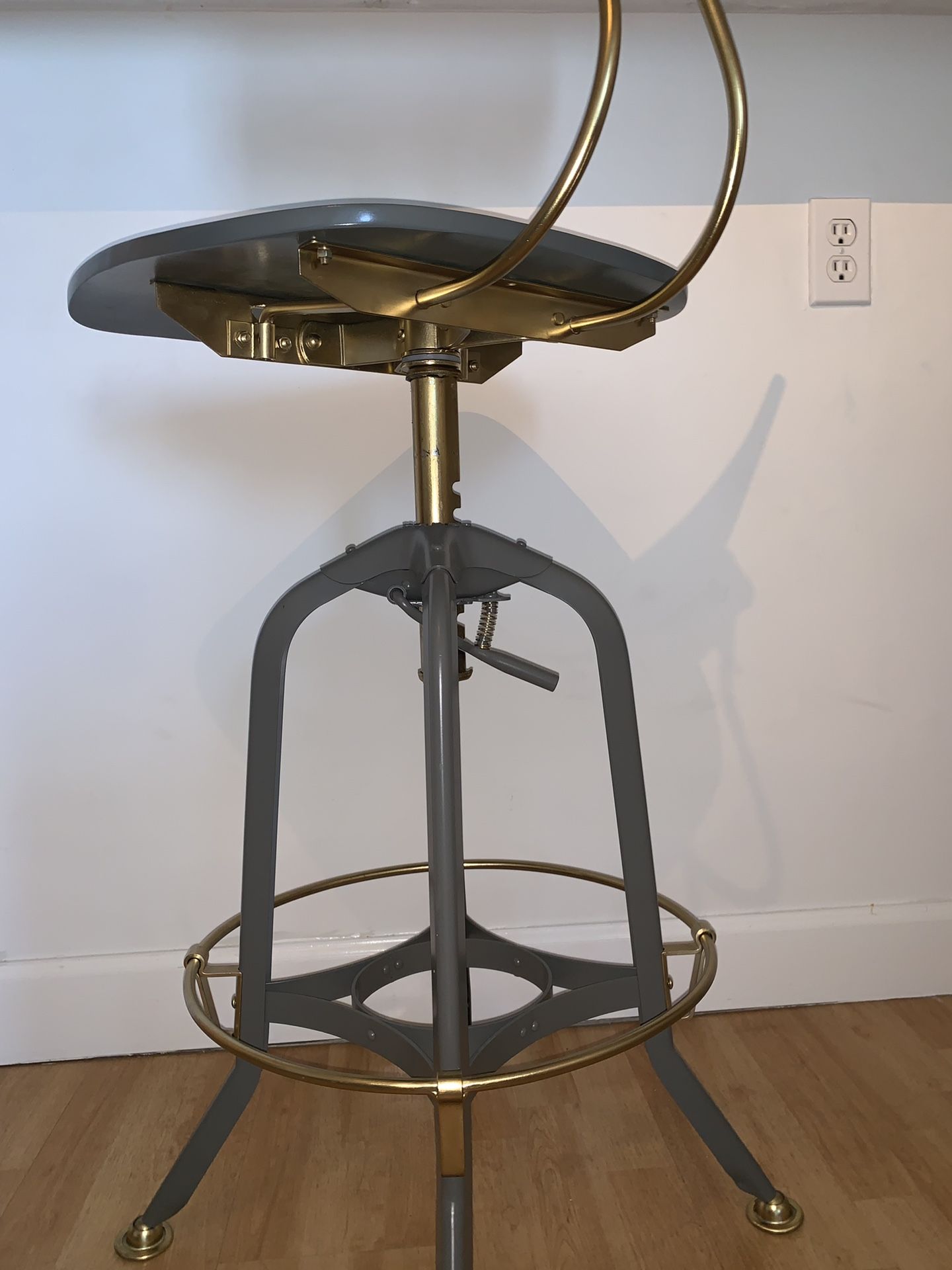 Restoration Hardware Bar Stools in Grey and Brushed Brass 200 total