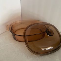 VINTAGE CORNING VISION 4L ROASTER W/LID MADE IN USA