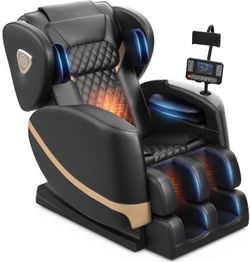 Massage Chair Full Body, Zero Gravity Massage Chair with 10 Fix Rollers, Airbags, Heating, Foot Massage, Auto Modes, Bluetooth Speaker, Smart Screen C