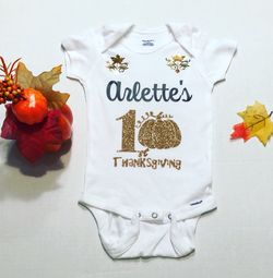 Personalized thanksgiving onesies