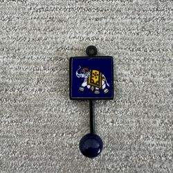 Elephant Design Wall Hook - Blue and Yellow