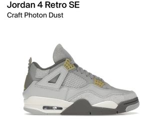 Jordan 4 Photon Grey Craft Gs/7 W 8.5