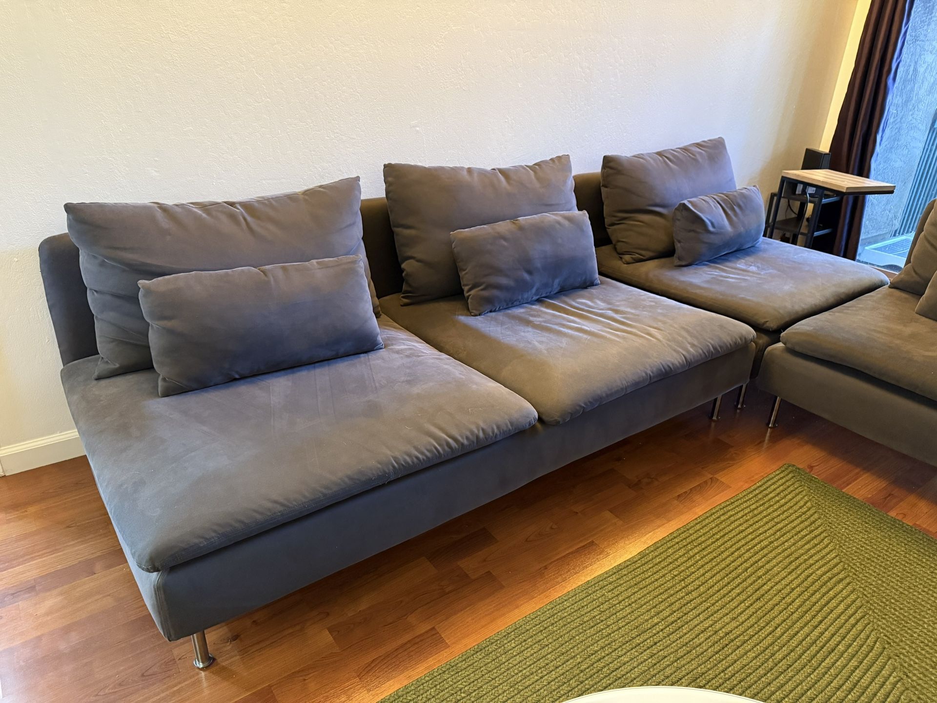 4 piece dark grey IKEA modular couch