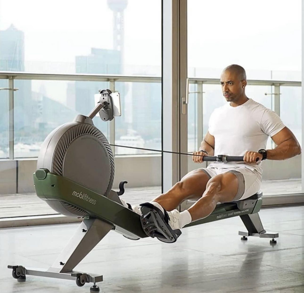 Rowing Machine For Exercise Smart Power 32 Levels Of Quite Resistance,Magnetic Mute