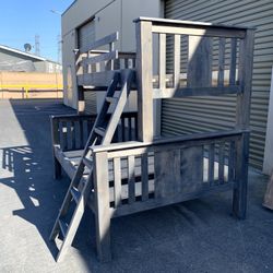 New Twin / Full Bunkbed Made Out Of Solid Wood! Color Can Be Changed