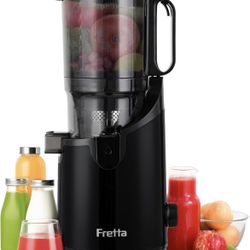 Cold Press Juicer Machines, Slow Masticating Juicer with 5.3" Extra Large Feed Chute Fit Whole Fruits & Vegetables, Self Feeding Effortless for Batch 