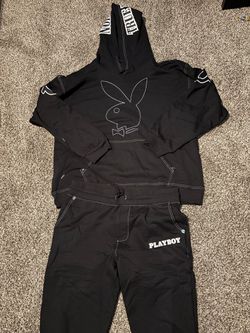 True Religion x Playboy Black Hoodie Sweatpants Set XXL