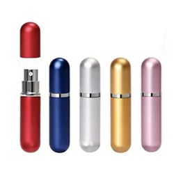 Travel Mini Perfume Atomizer Set-5 Ps of 10 ml Portable Refillable Spray Bottles