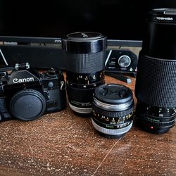 Canon A-1 With 3 Other Lenses 