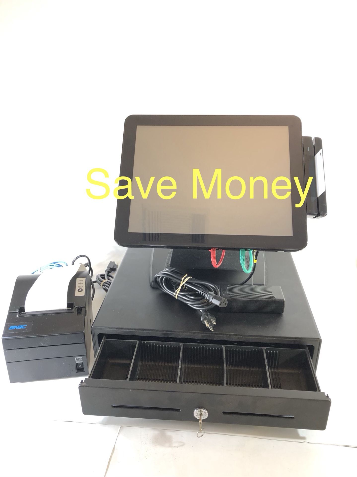 Sam4s SPT4845 POS Pos Touchscreen Terminal With Printer & Register “Read Inside”