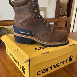 Carhartt Men s Size 13 8 Waterproof Composite Toe Leather Logger Boot CML8369