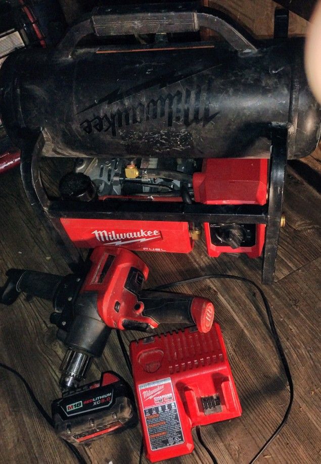 Milwaukee Compressor And Mixer/Drill