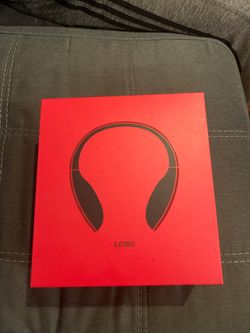 LEME Wireless Bluetooth Over-Ear Headphones - Noise/Echo Cancellation - Black