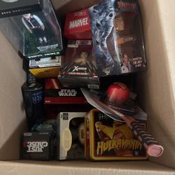 Box Full Of Random Collectible Figures Star Wars, Marvel, And More All Brand New Original Package Un Opened 