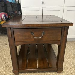 End Table Solid Wood Farmhouse 