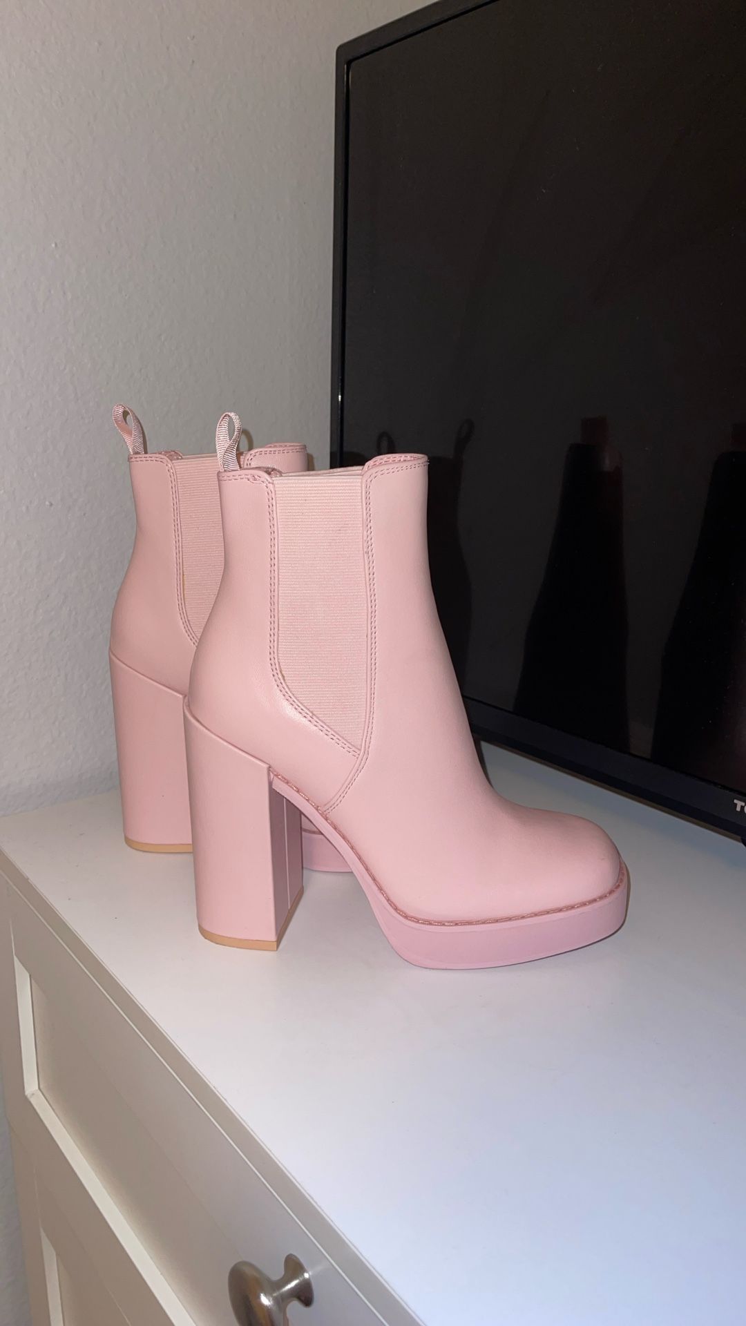 Steve Madden Pink Ankle Boots