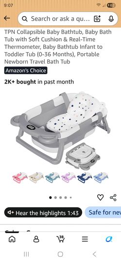 Collapsible infant tub