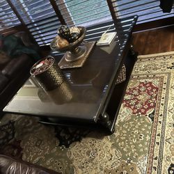 Large Coffee Table With Glass On Top