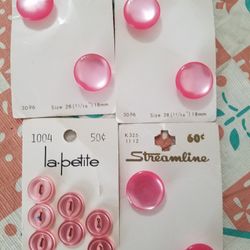 NEW 4 Slips Pink Buttons